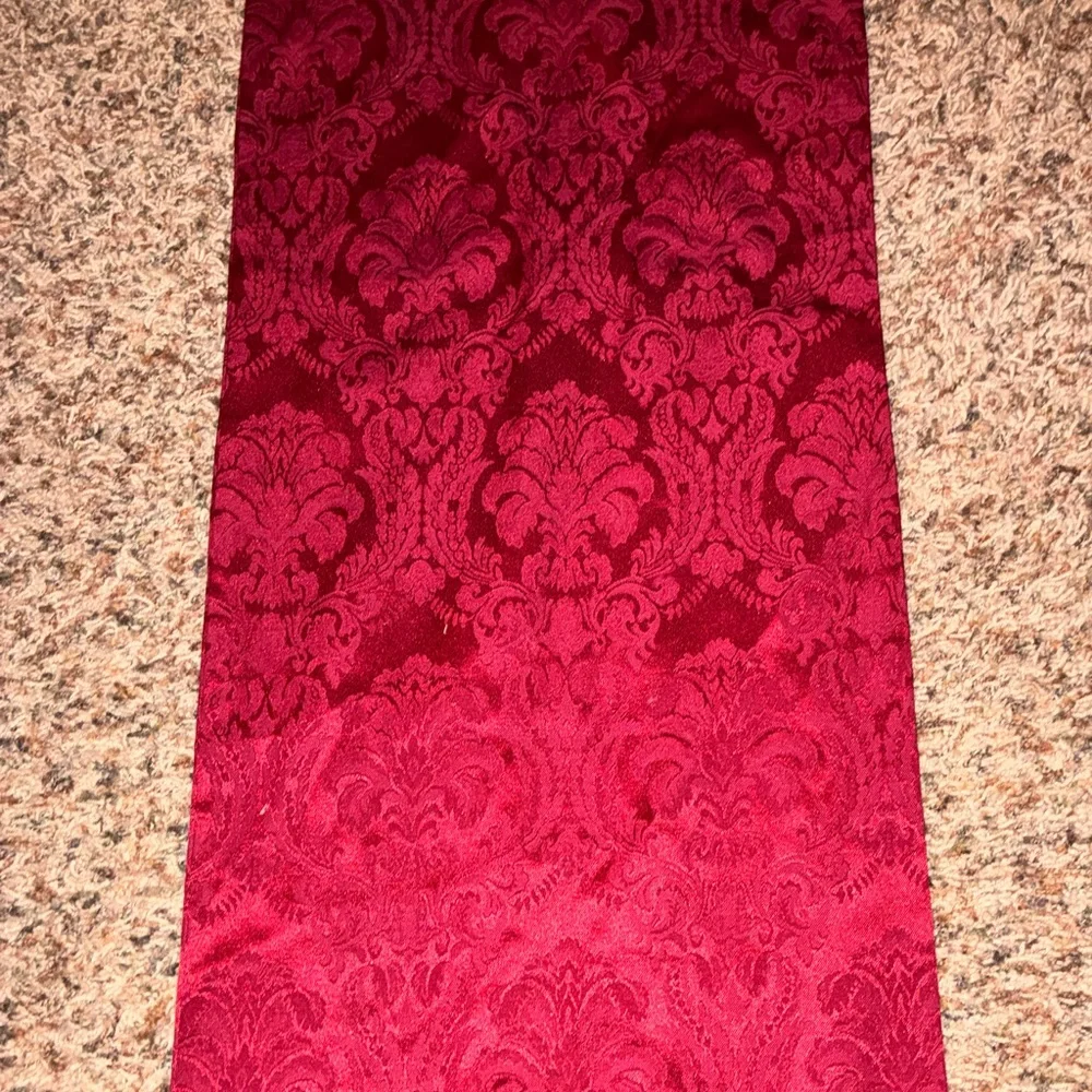 Elegant‎ Red Table Runner. 84”L x 14”W